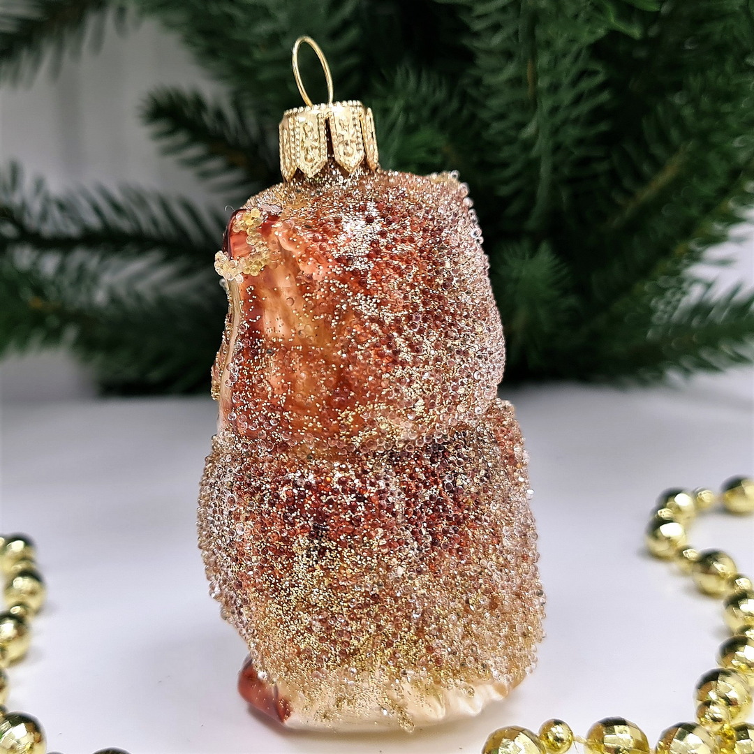 фото Стеклянная елочная игрушка Сова