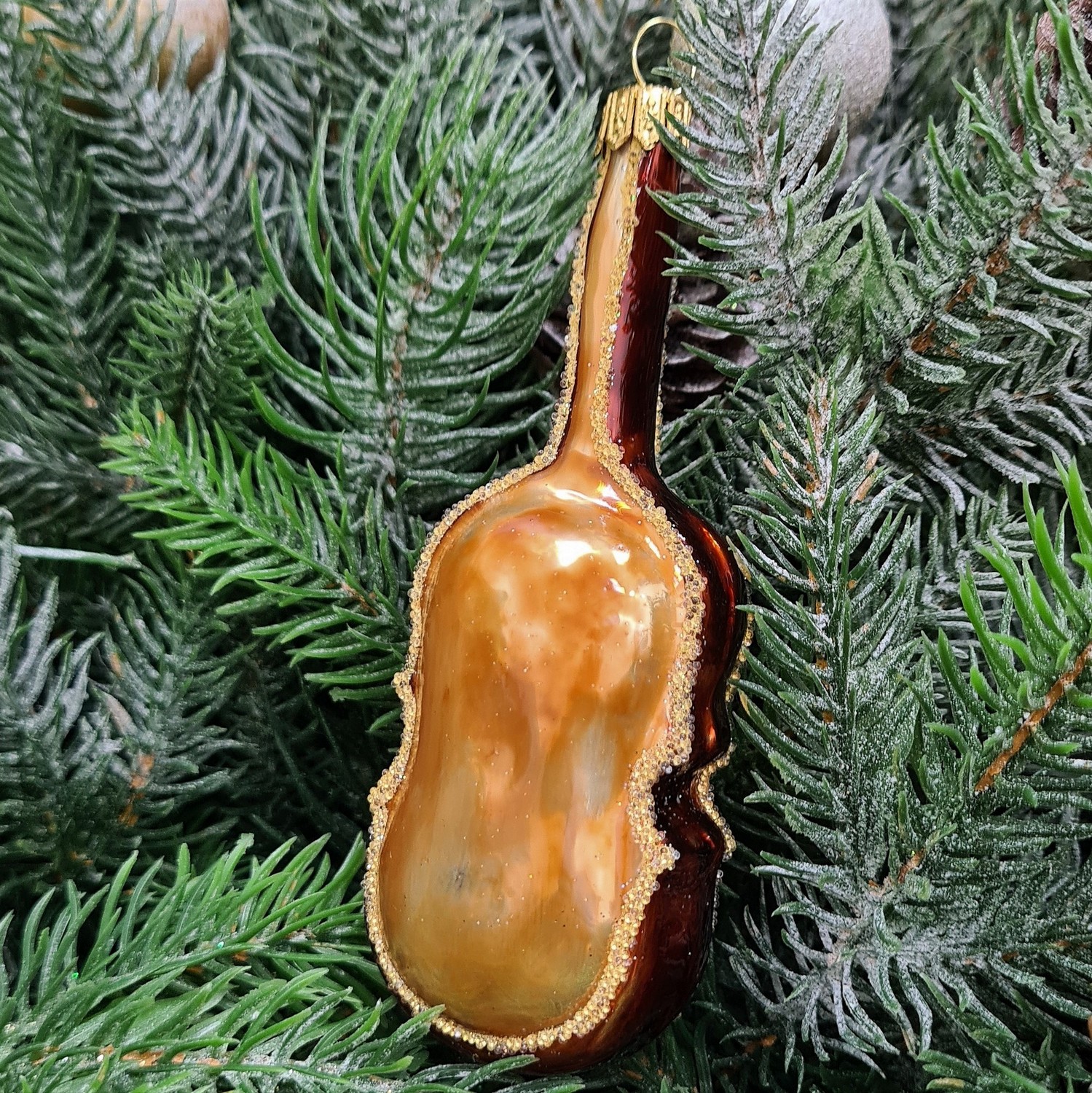 фото Стеклянная елочная игрушка Скрипка