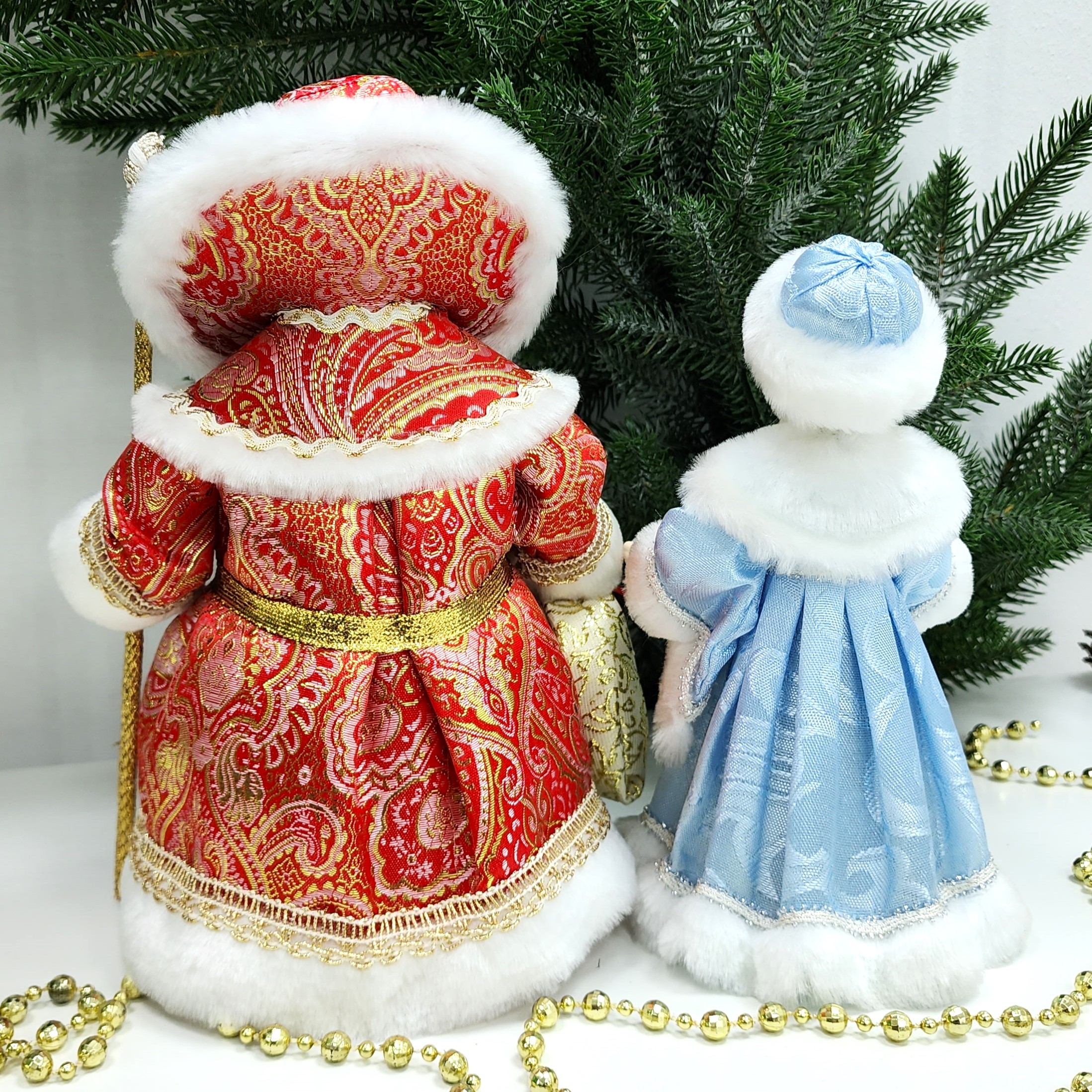 фото Набор Дед Мороз 22 см и Снегурочка 20 см №120