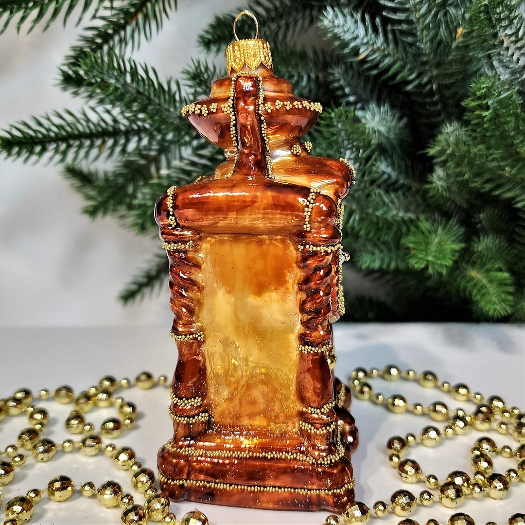 фото Стеклянная елочная игрушка Часы напольные