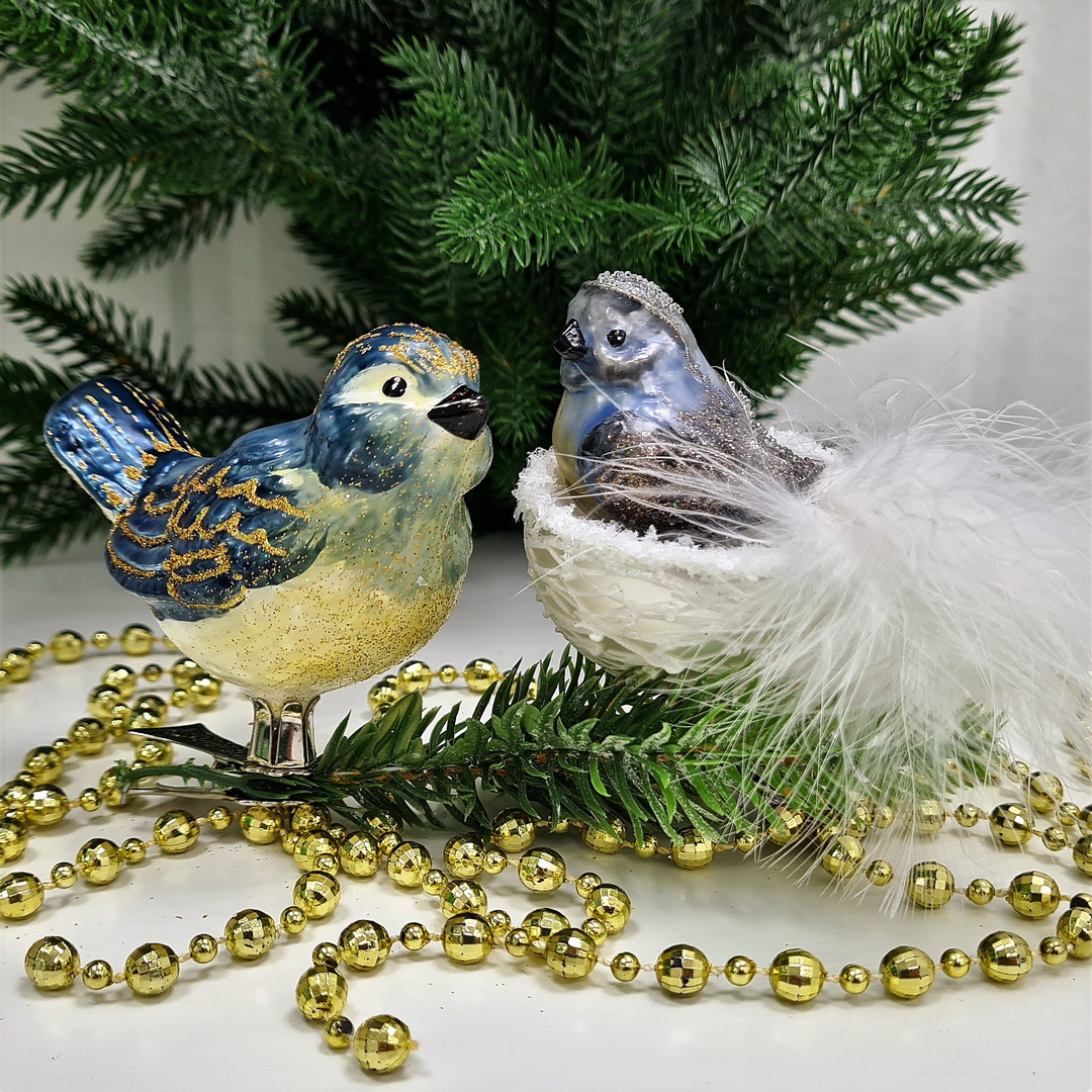 фото Набор ёлочных игрушек Две птички Синички
