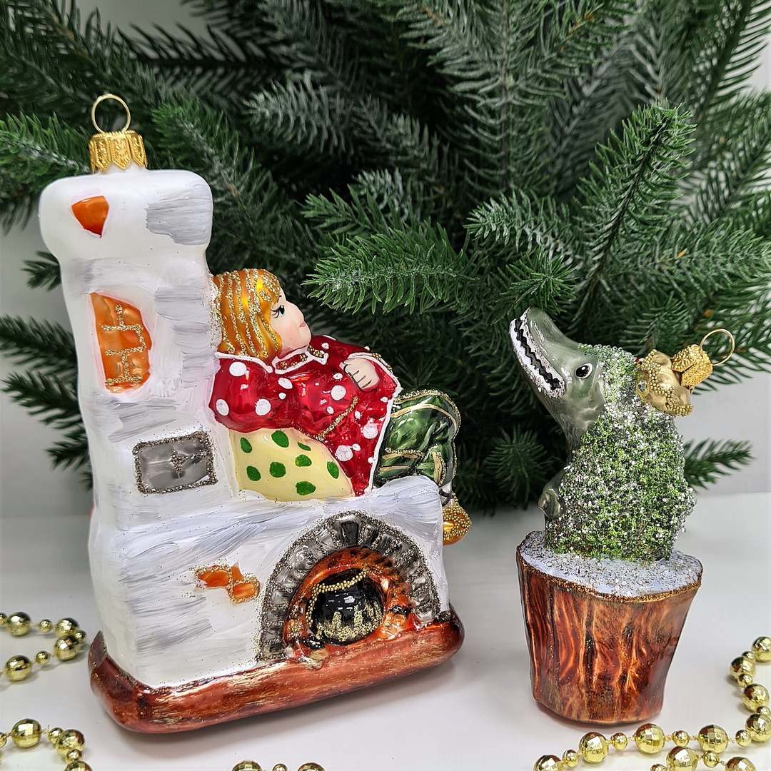 фото Набор ёлочных игрушек Емеля на печке и щука