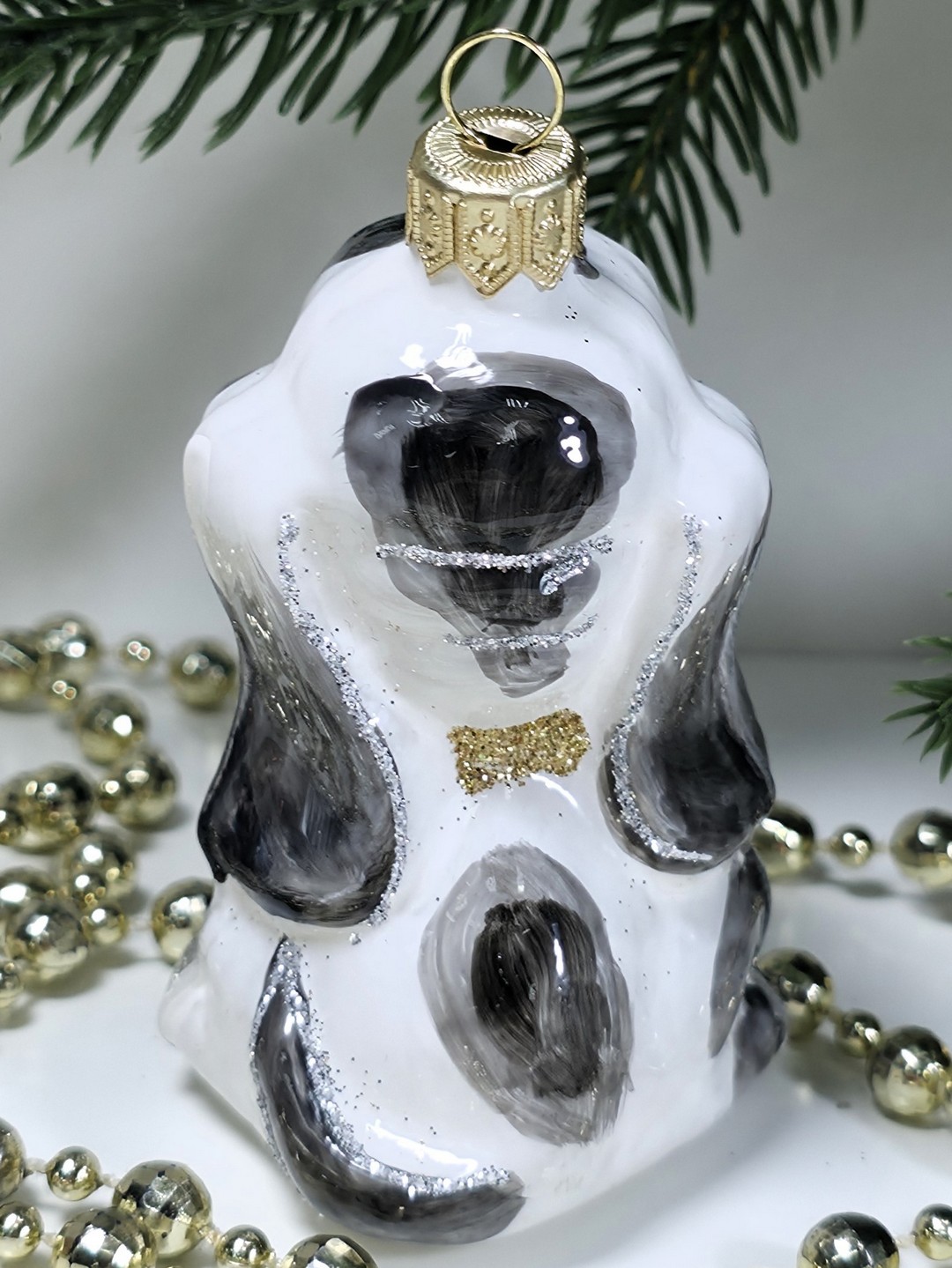 фото Стеклянная елочная игрушка Щенок