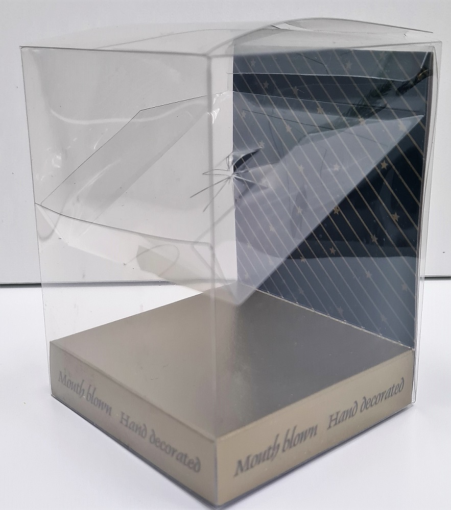 фото Стеклянная елочная игрушка Часы каминные