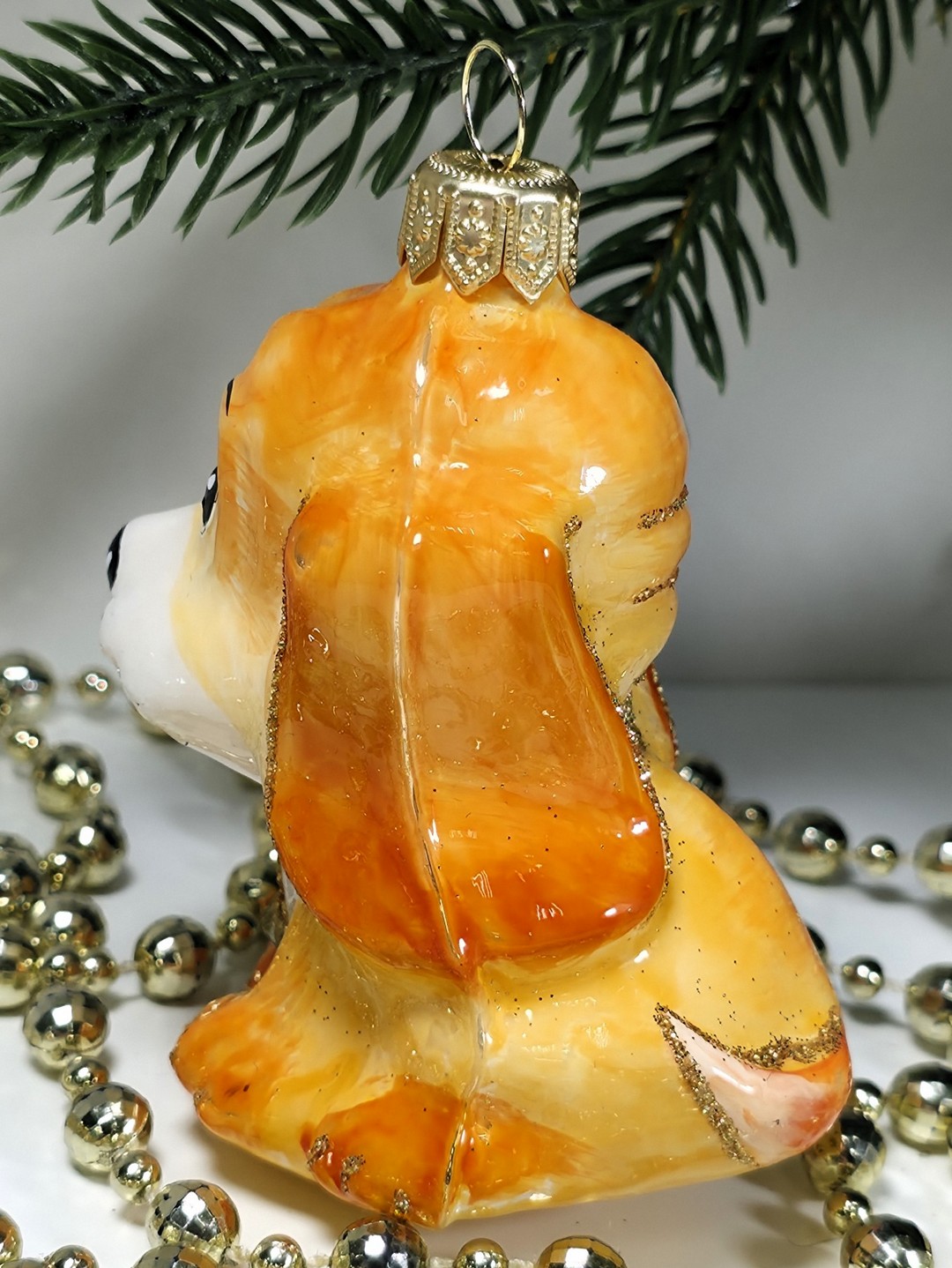 фото Стеклянная елочная игрушка Щенок