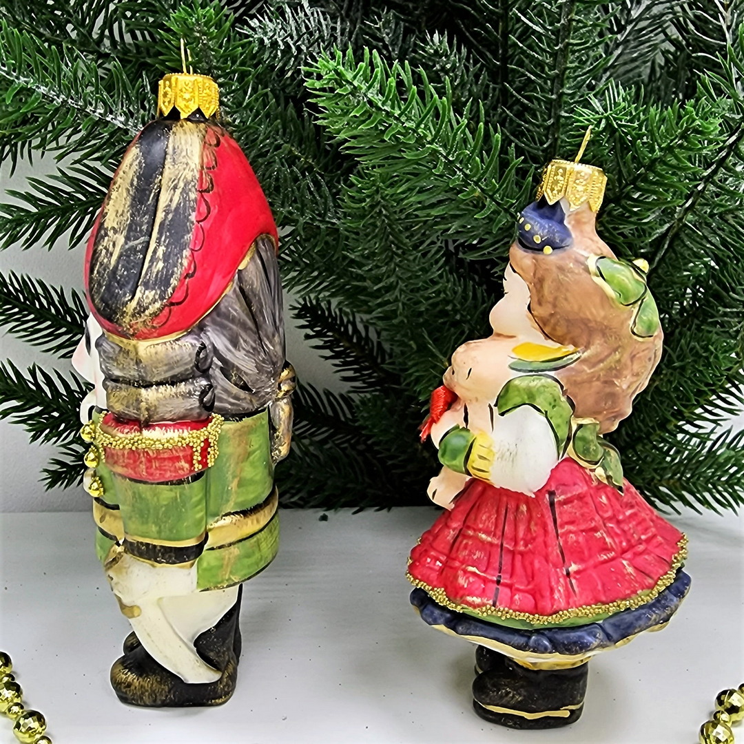 фото Набор ёлочных игрушек Щелкунчик и девочка Мэри винтаж