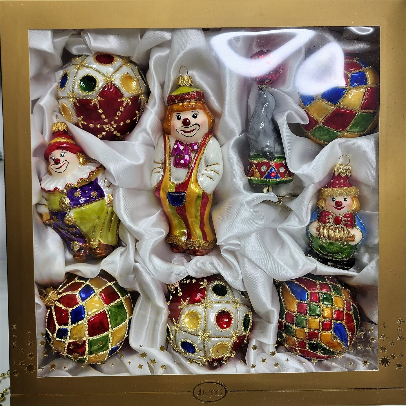 фото Набор ёлочных игрушек Бронза Клоуны с шарами