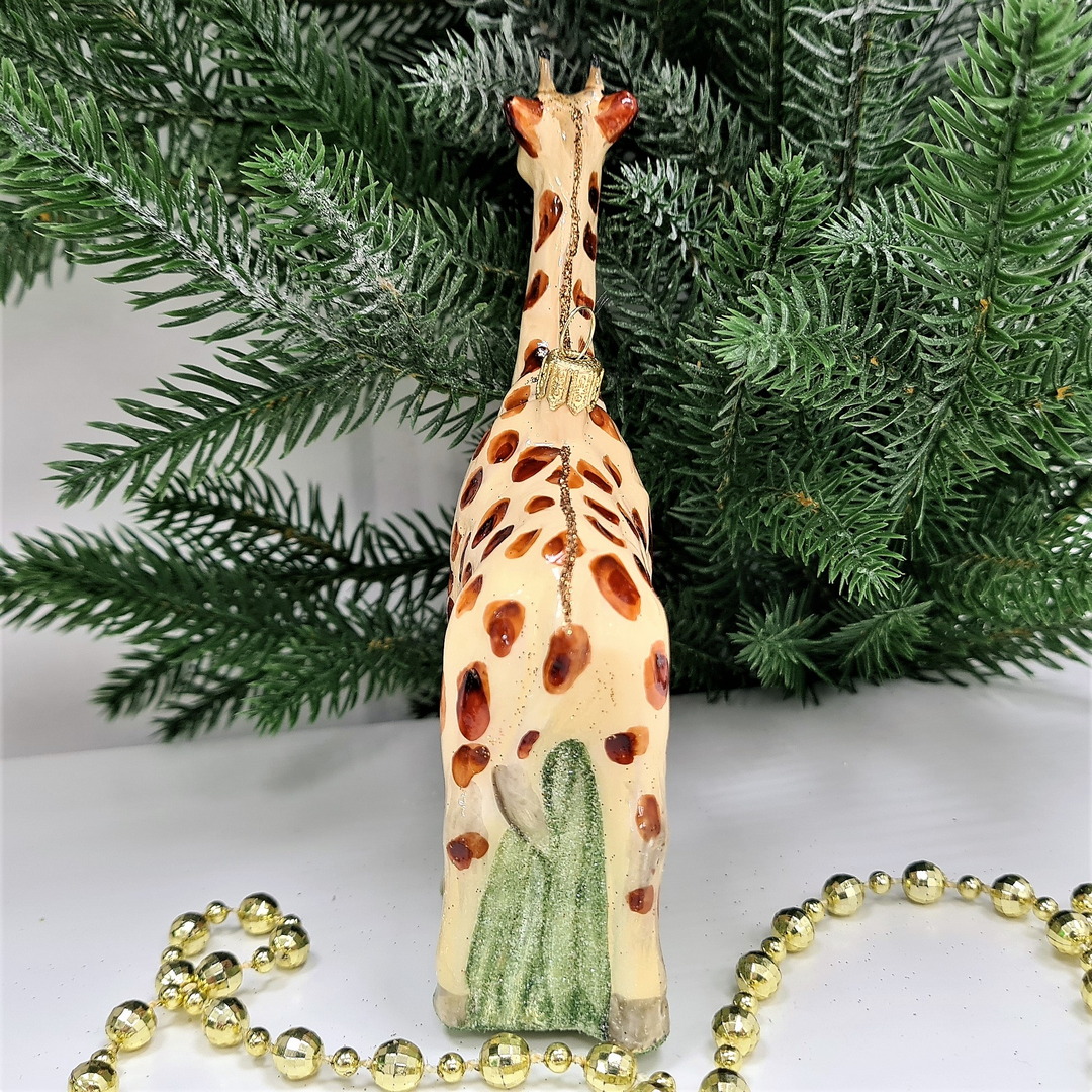 фото Стеклянная елочная игрушка Жираф