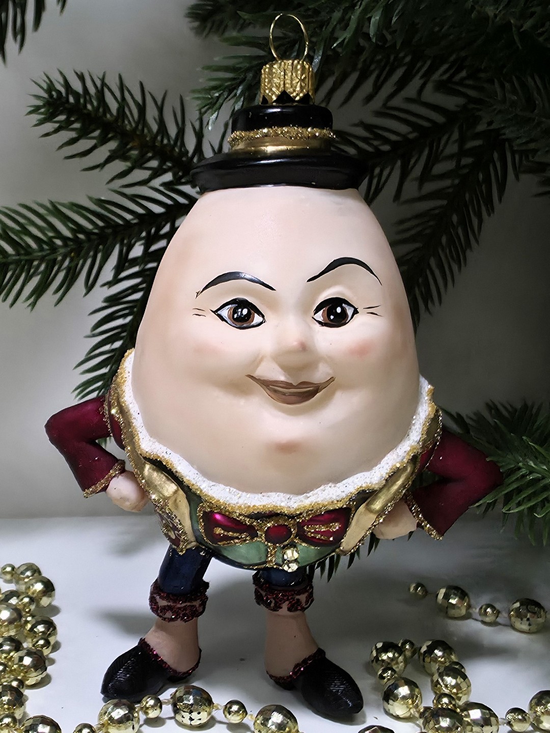 фото Стеклянная елочная игрушка Шалтай Болтай