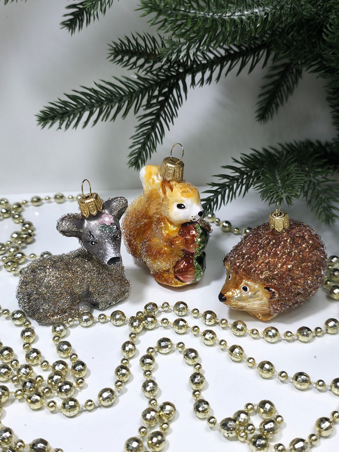 фото Набор ёлочных игрушек Белочка, ежик и олененок