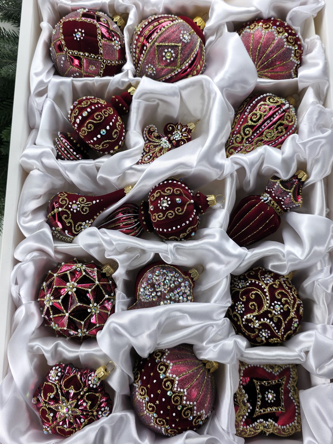 фото Набор ёлочных игрушек Бордо