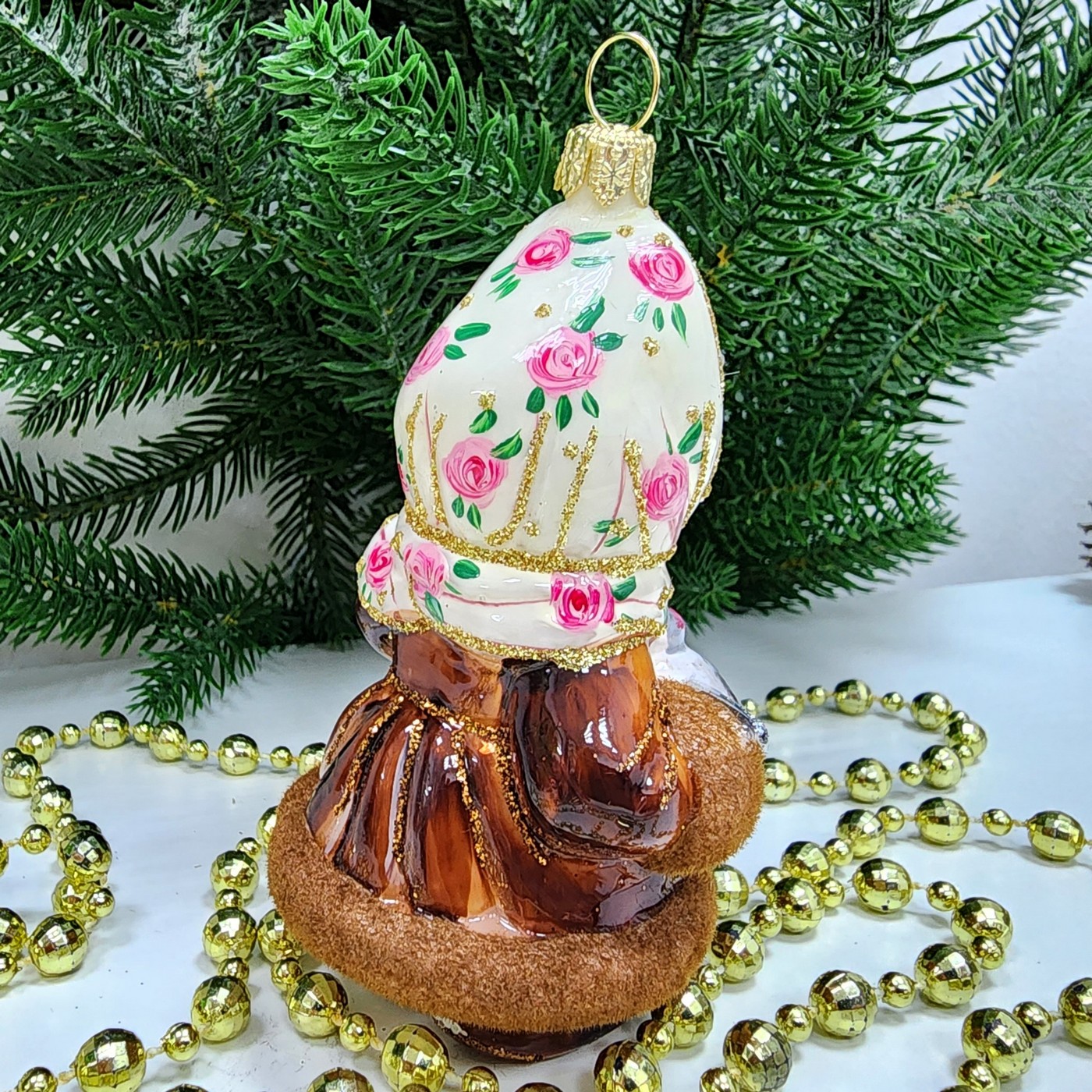 фото Стеклянная елочная игрушка Снегурочка