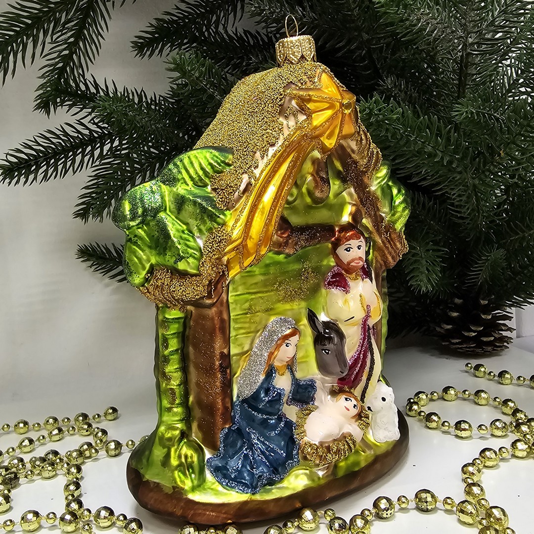 фото Стеклянная елочная игрушка Вертеп