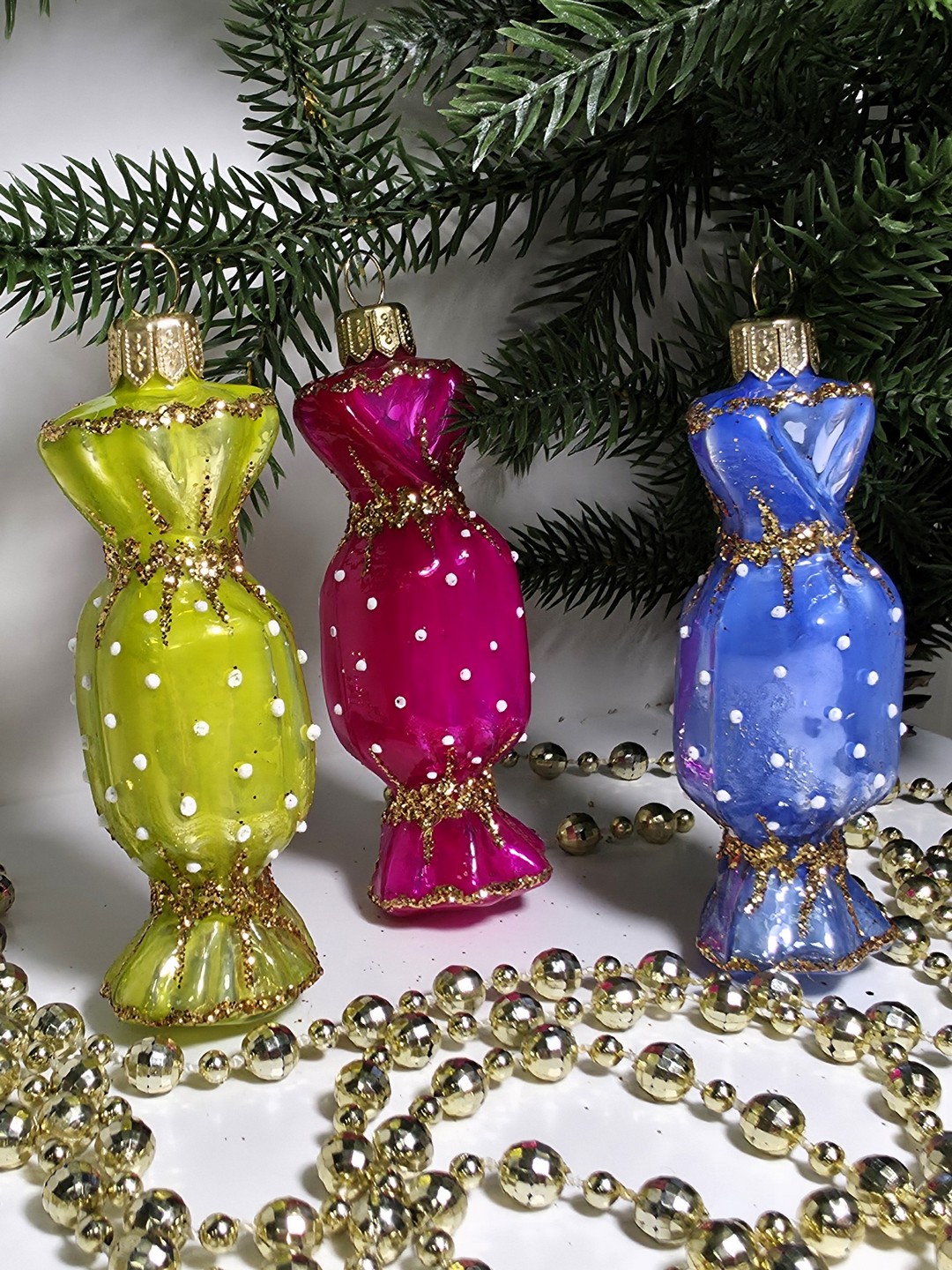 фото Набор ёлочных игрушек Три конфеты