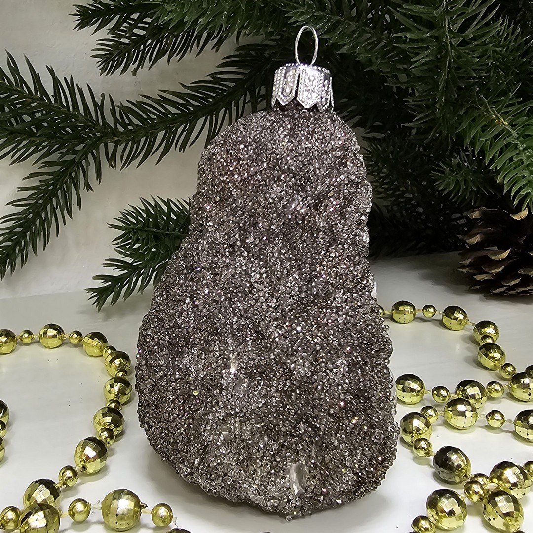 фото Стеклянная елочная игрушка Ёжик малый