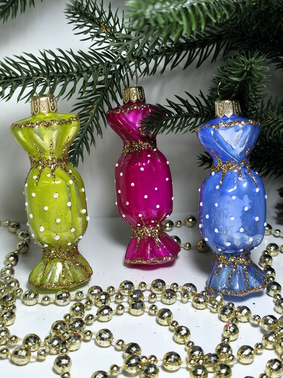 фото Набор ёлочных игрушек Три конфеты