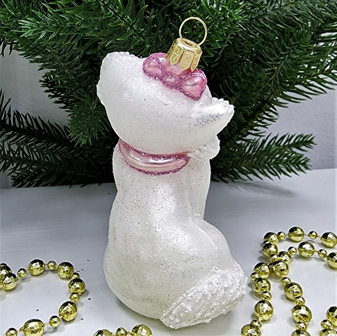 фото Стеклянная елочная игрушка Киса Мэри