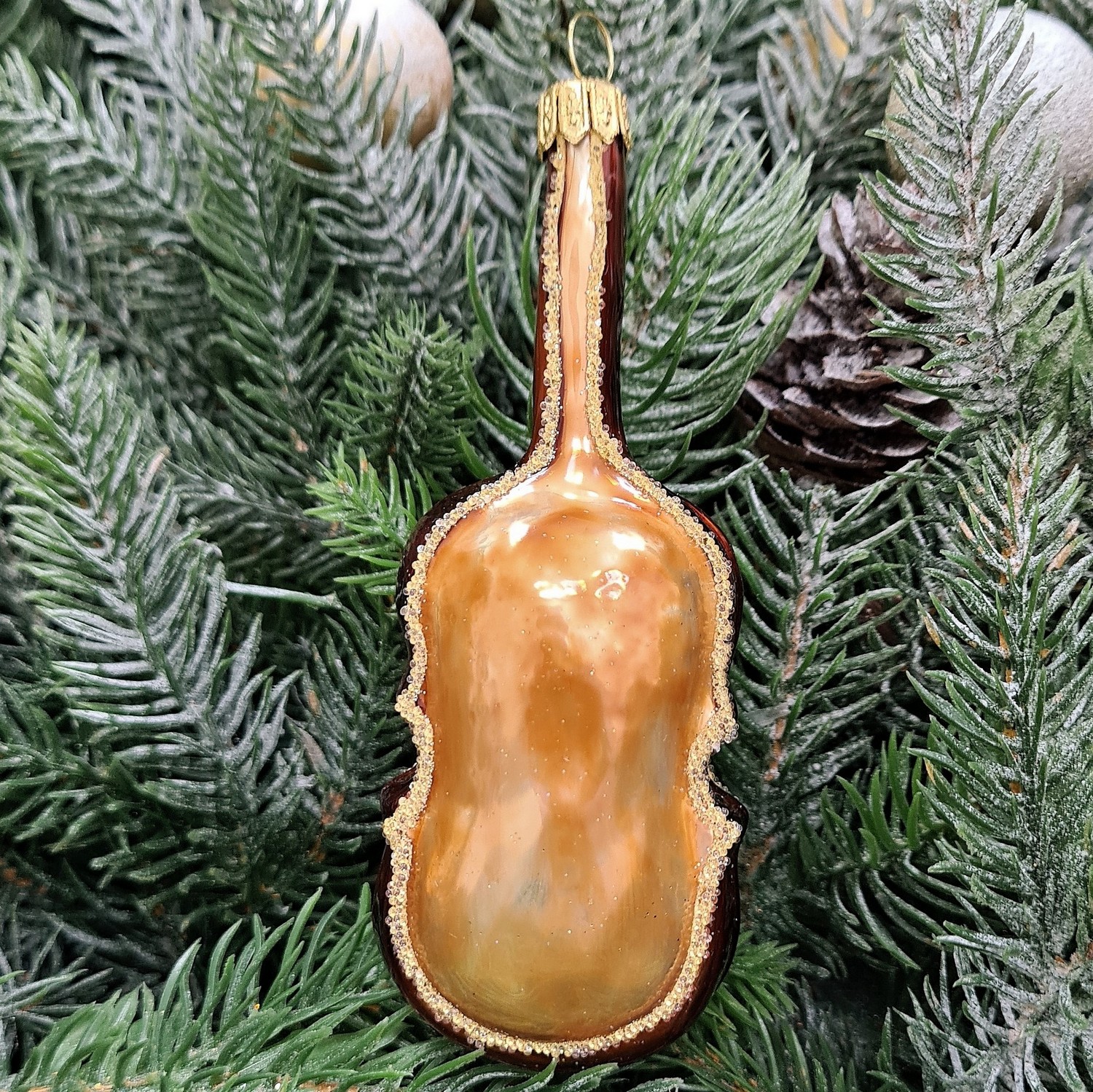 фото Стеклянная елочная игрушка Скрипка