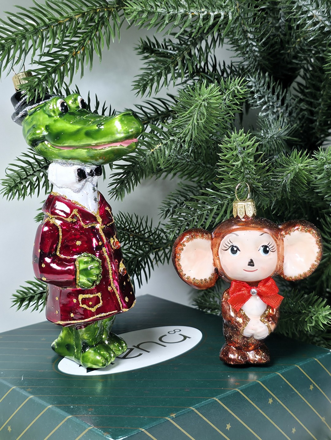 фото Набор ёлочных игрушек Чебурашка и крокодил Гена