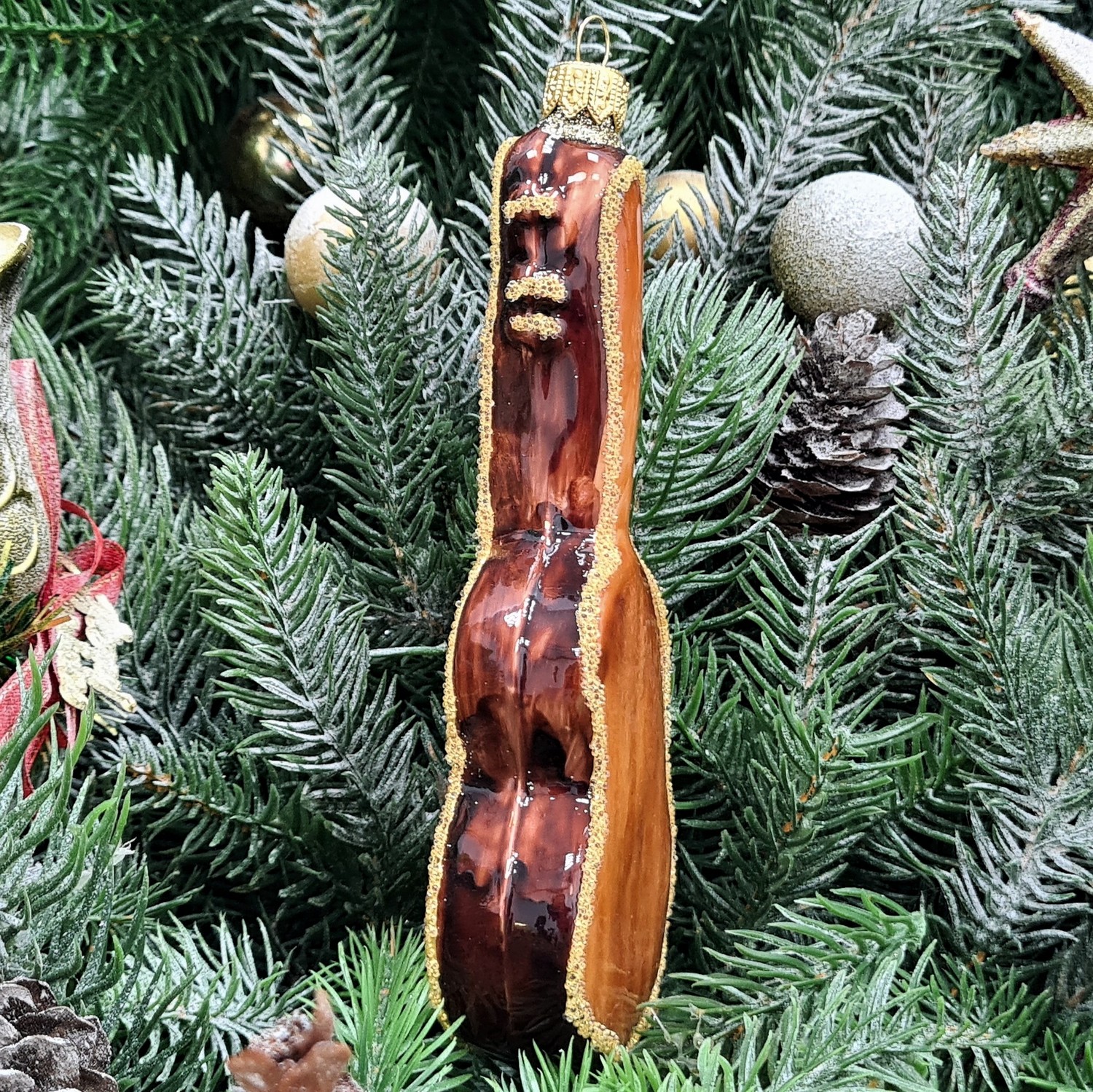 фото Стеклянная елочная игрушка Гитара