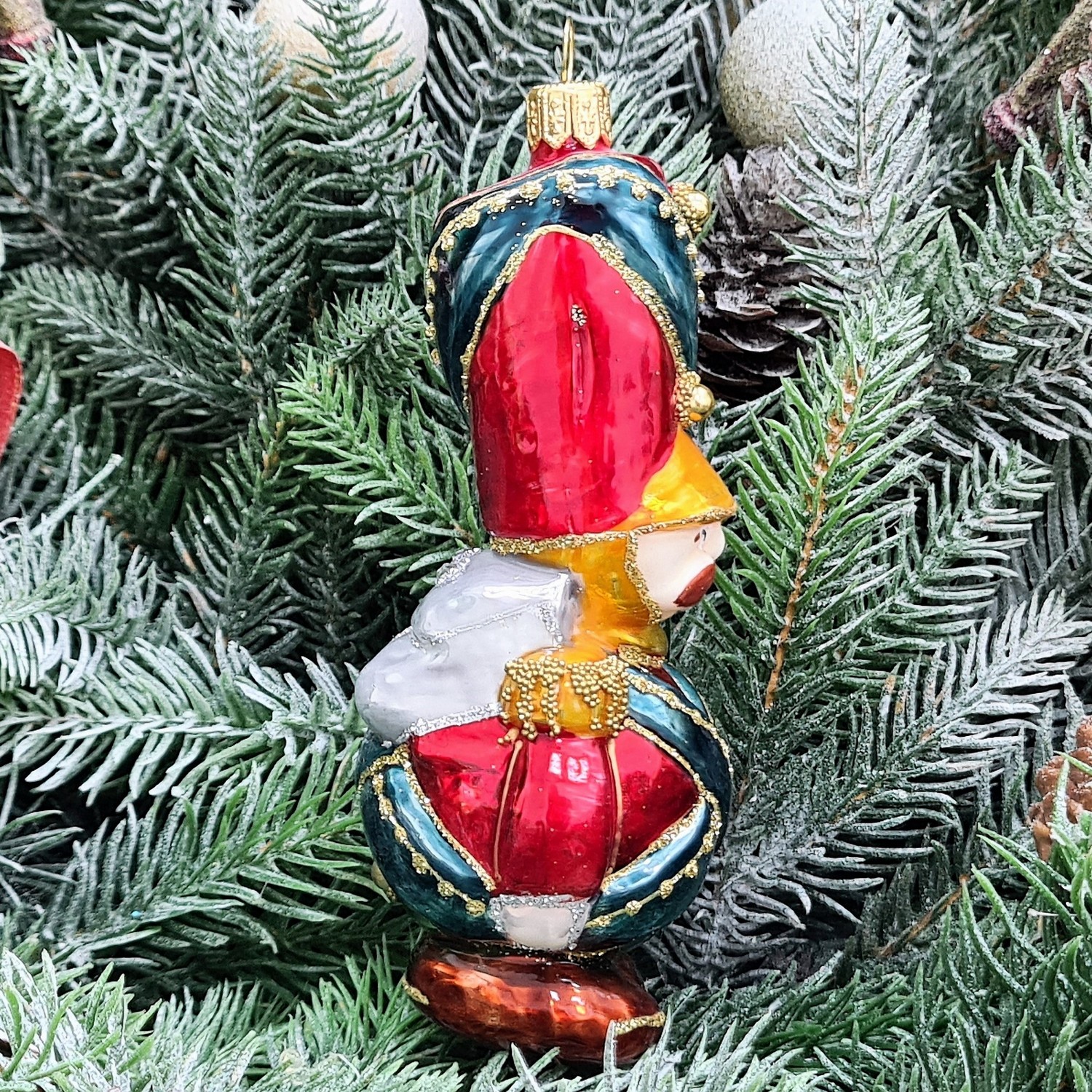 фото Стеклянная елочная игрушка Солдатик