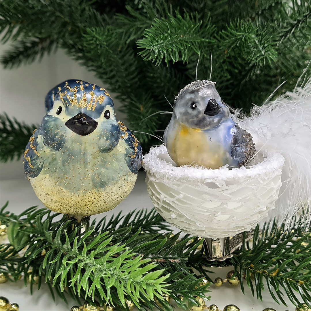 фото Набор ёлочных игрушек Две птички Синички