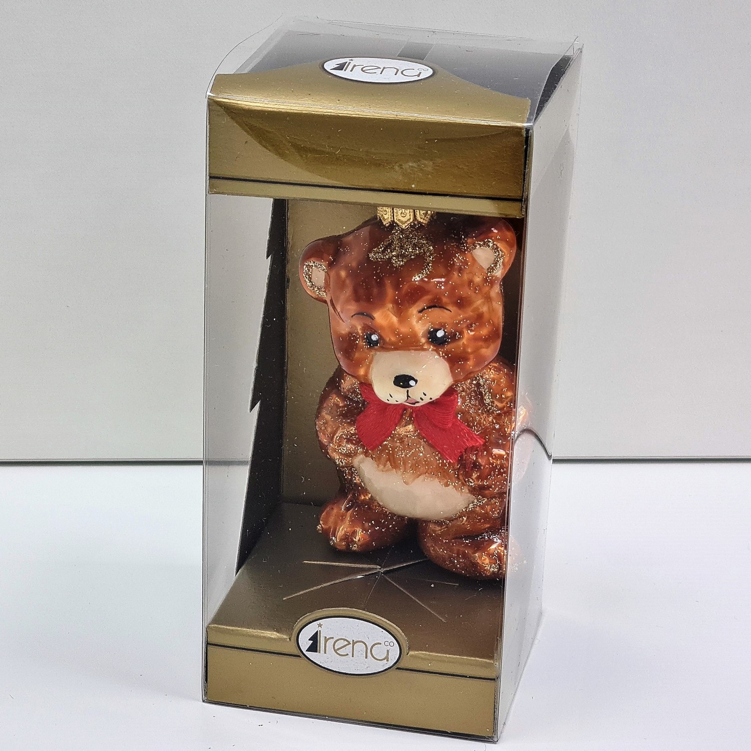 фото Стеклянная елочная игрушка Мишутка