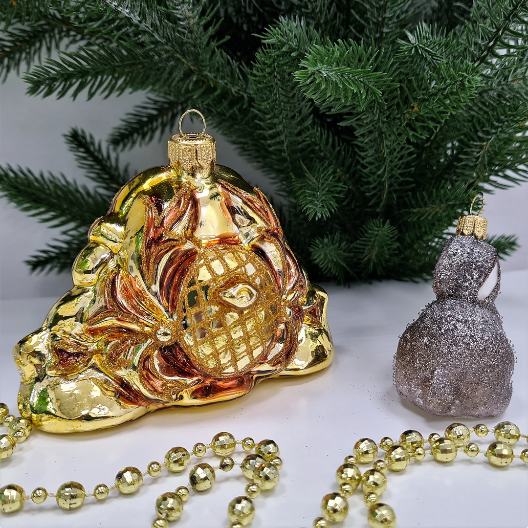 фото Набор ёлочных игрушек Часы и зайчик