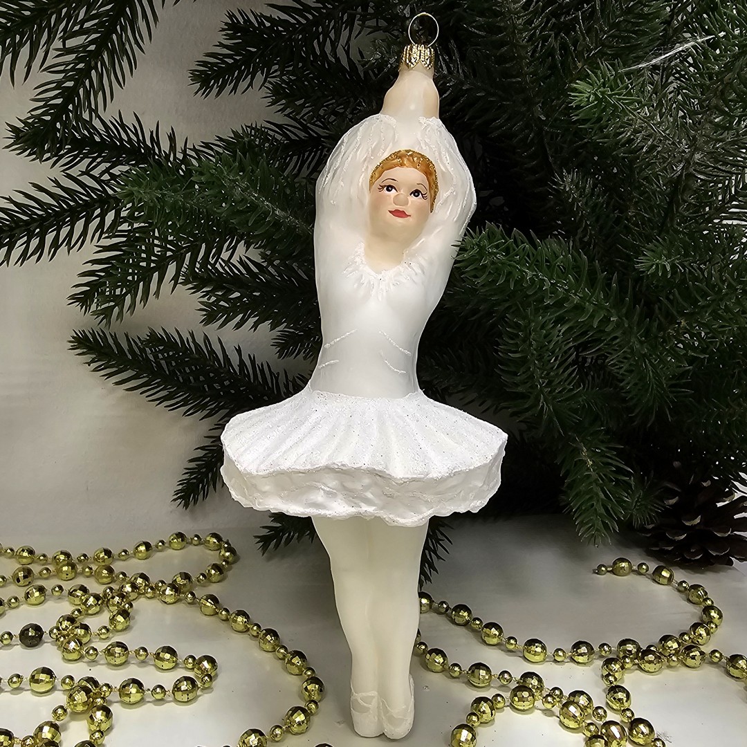 фото Стеклянная елочная игрушка Балерина