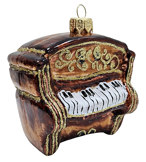 фото Стеклянная елочная игрушка Пианино