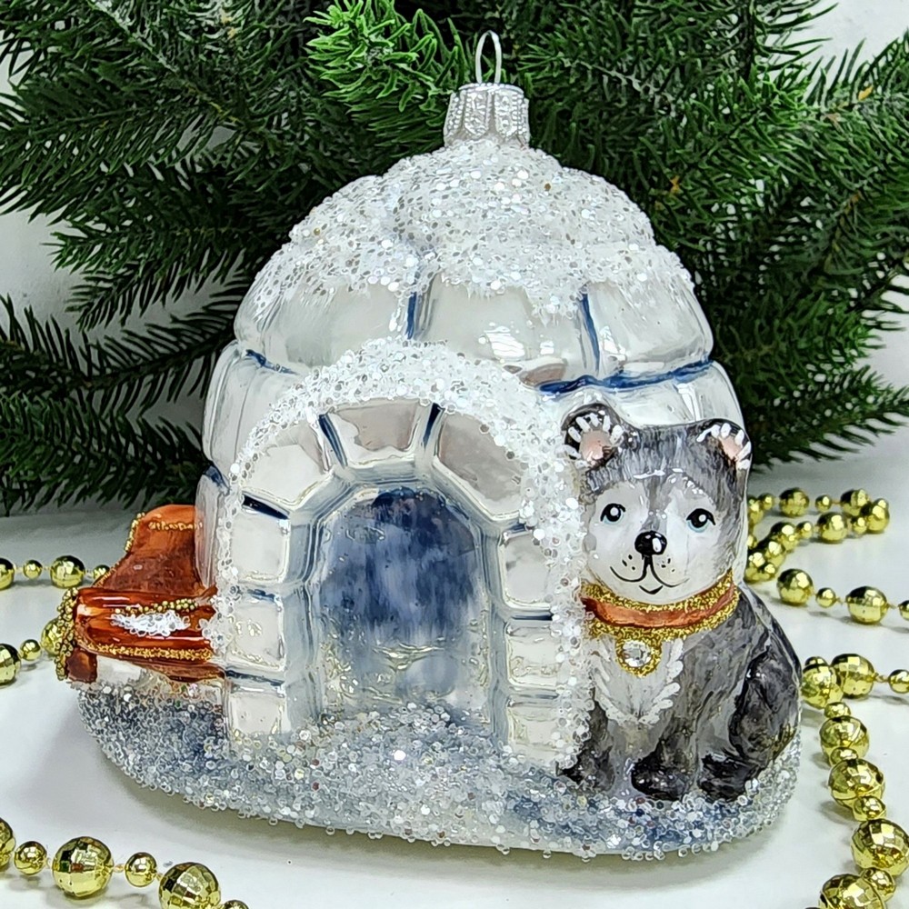 фото Стеклянная елочная игрушка Иглу