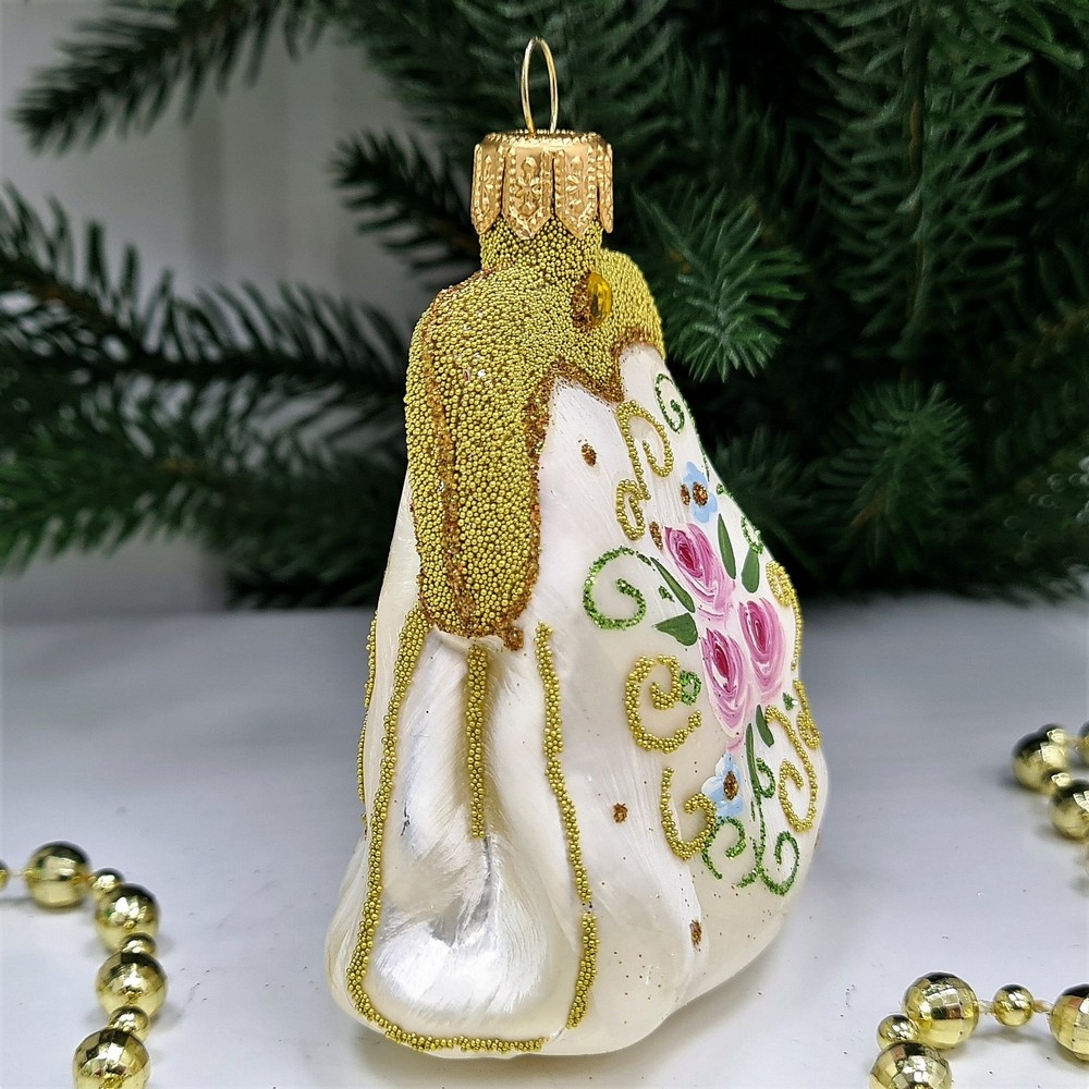 фото Стеклянная елочная игрушка Сумочка Версаль малая