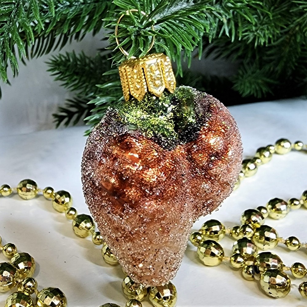 фото Стеклянная елочная игрушка Шишки малые