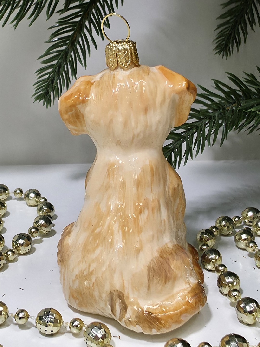 фото Стеклянная елочная игрушка Лабрадор