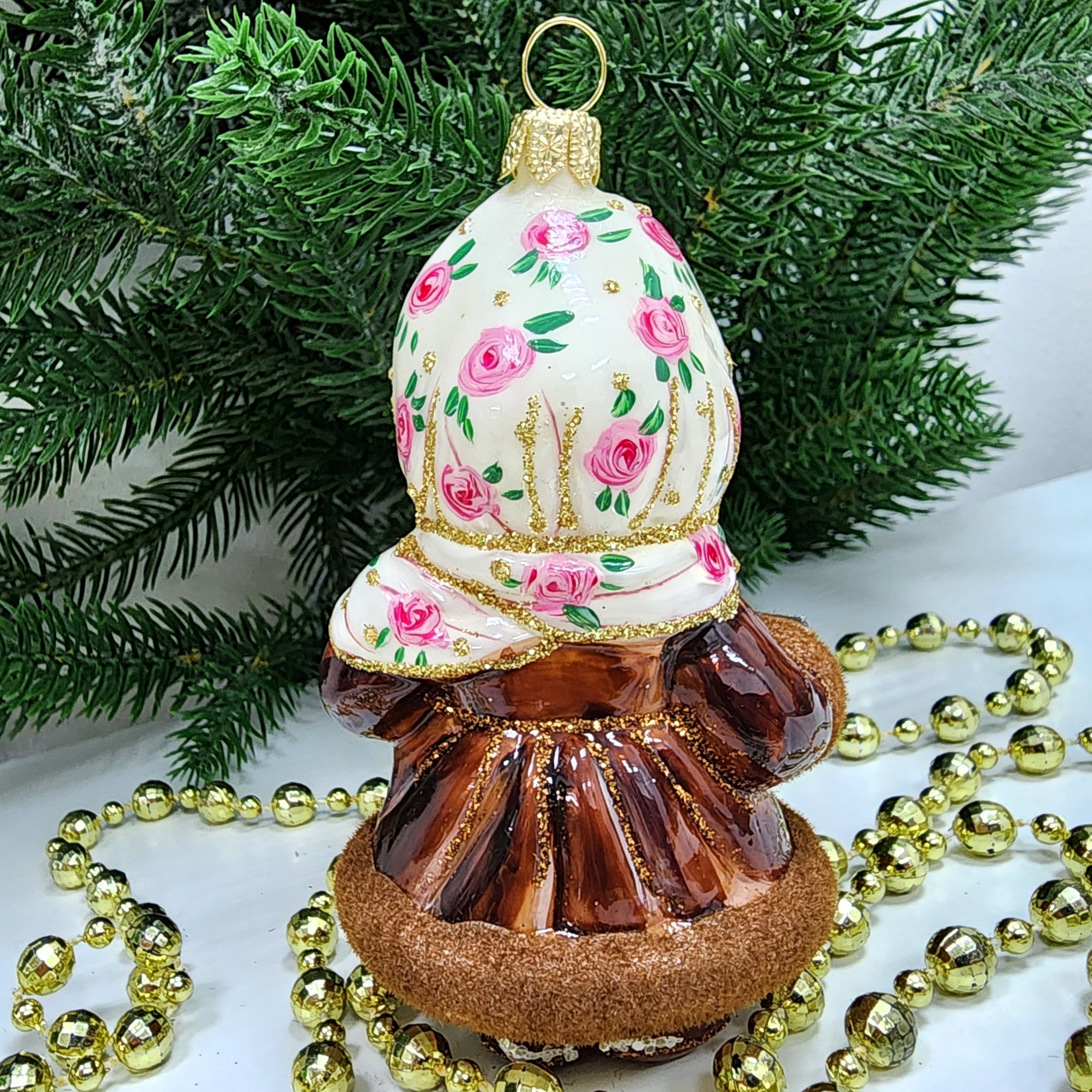 фото Стеклянная елочная игрушка Снегурочка