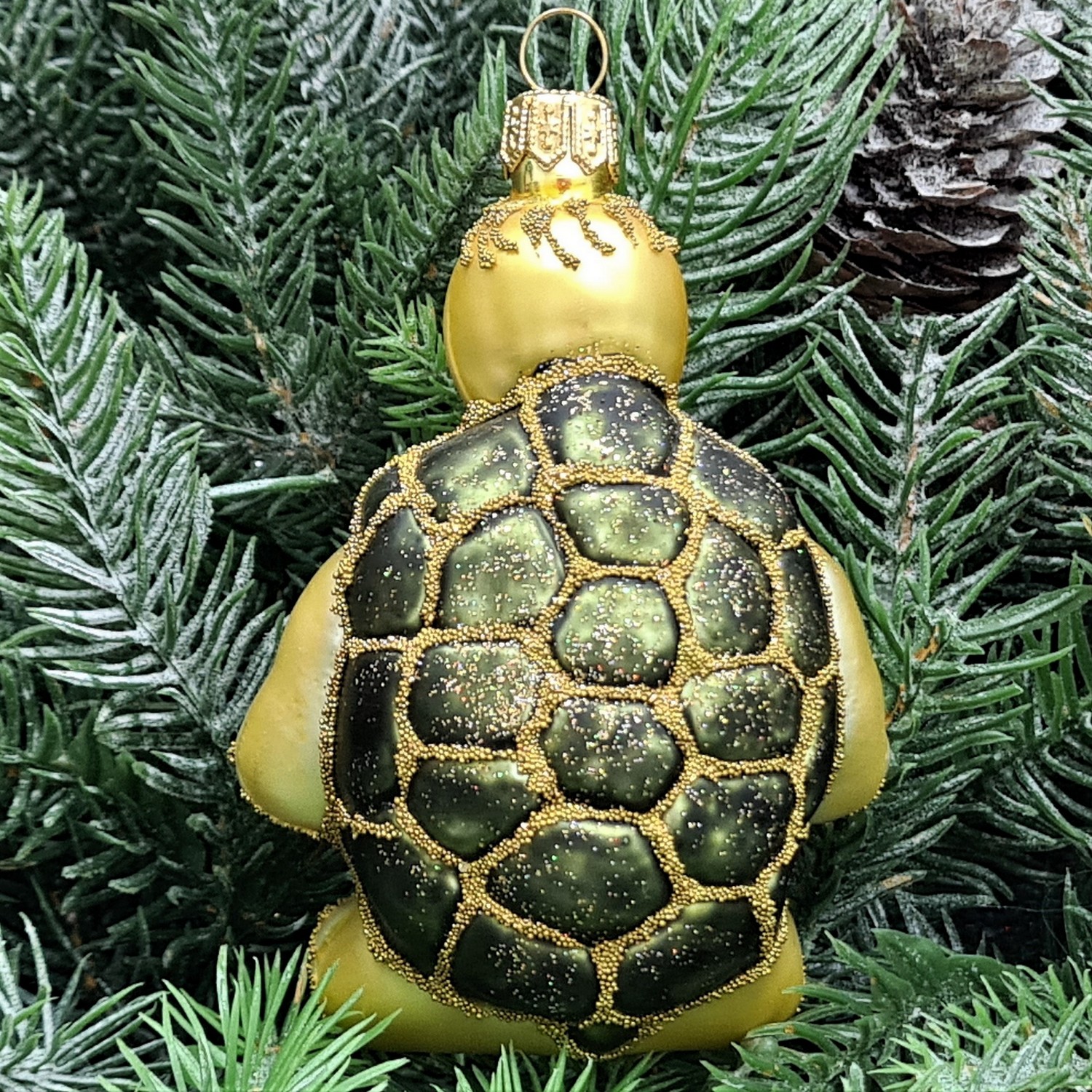 фото Стеклянная елочная игрушка Черепаха