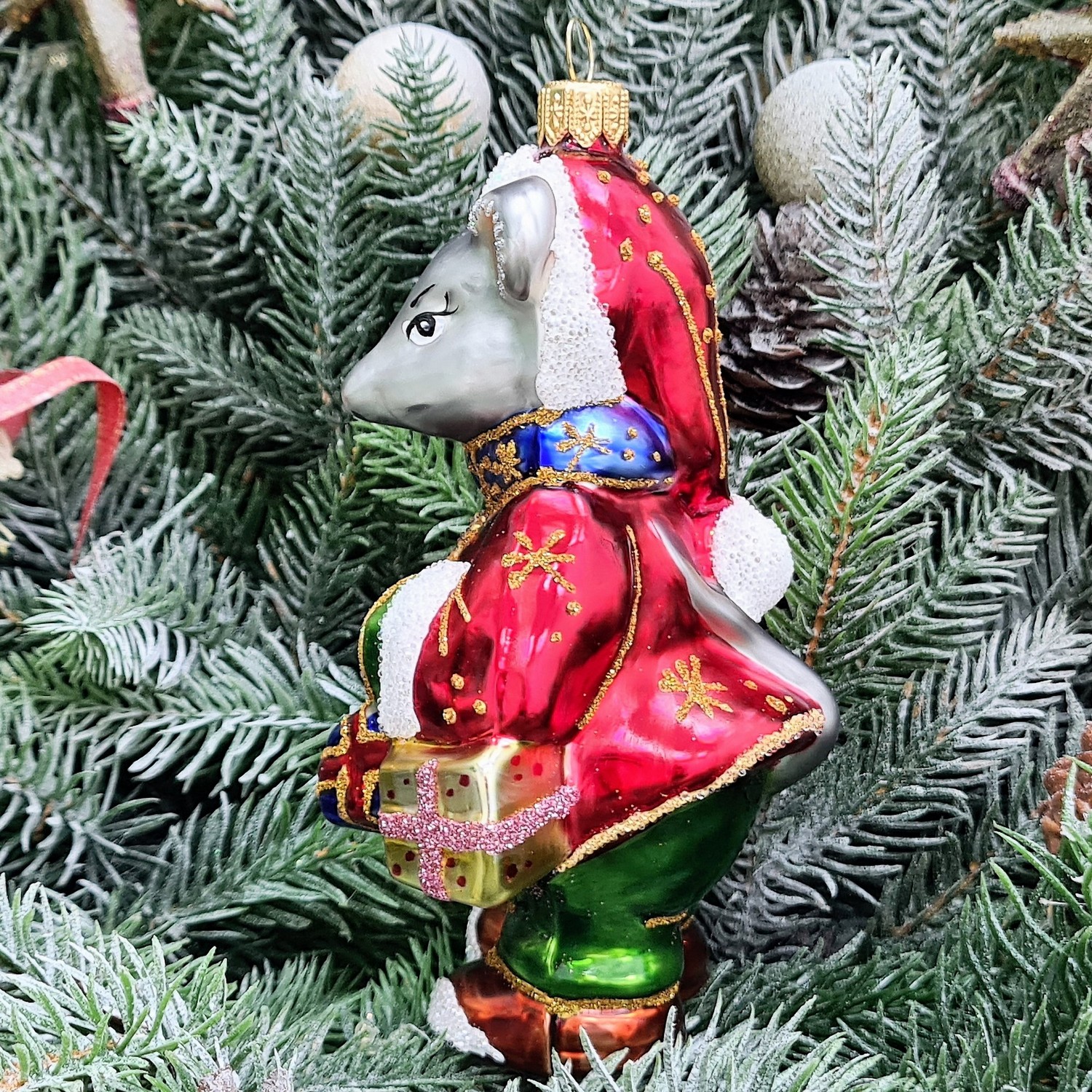 фото Стеклянная елочная игрушка Крыс