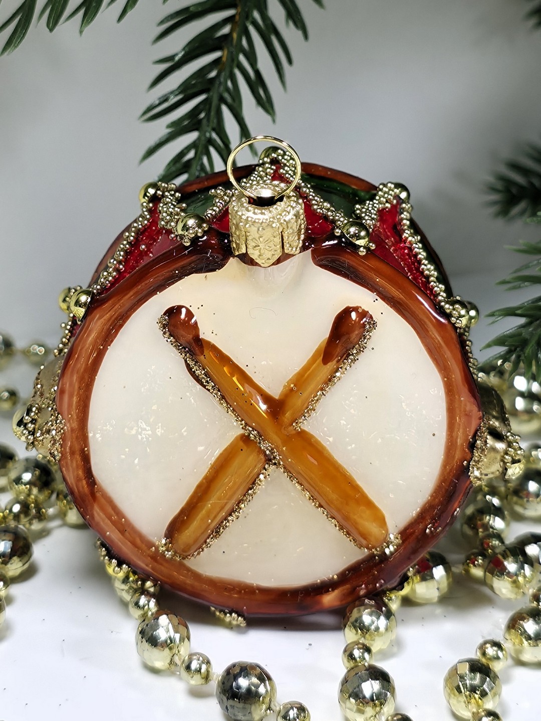 фото Стеклянная елочная игрушка Барабан