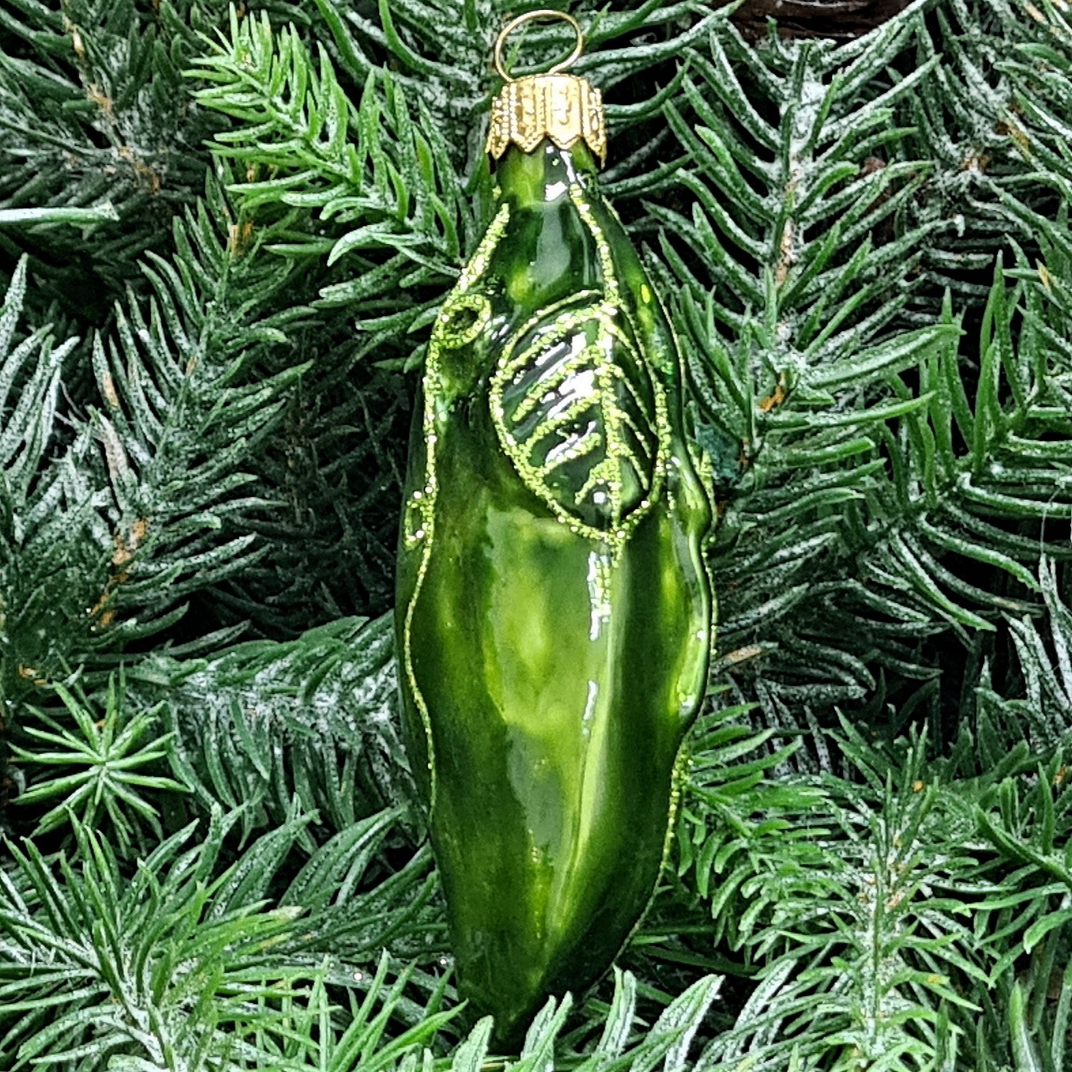 фото Стеклянная елочная игрушка Горох