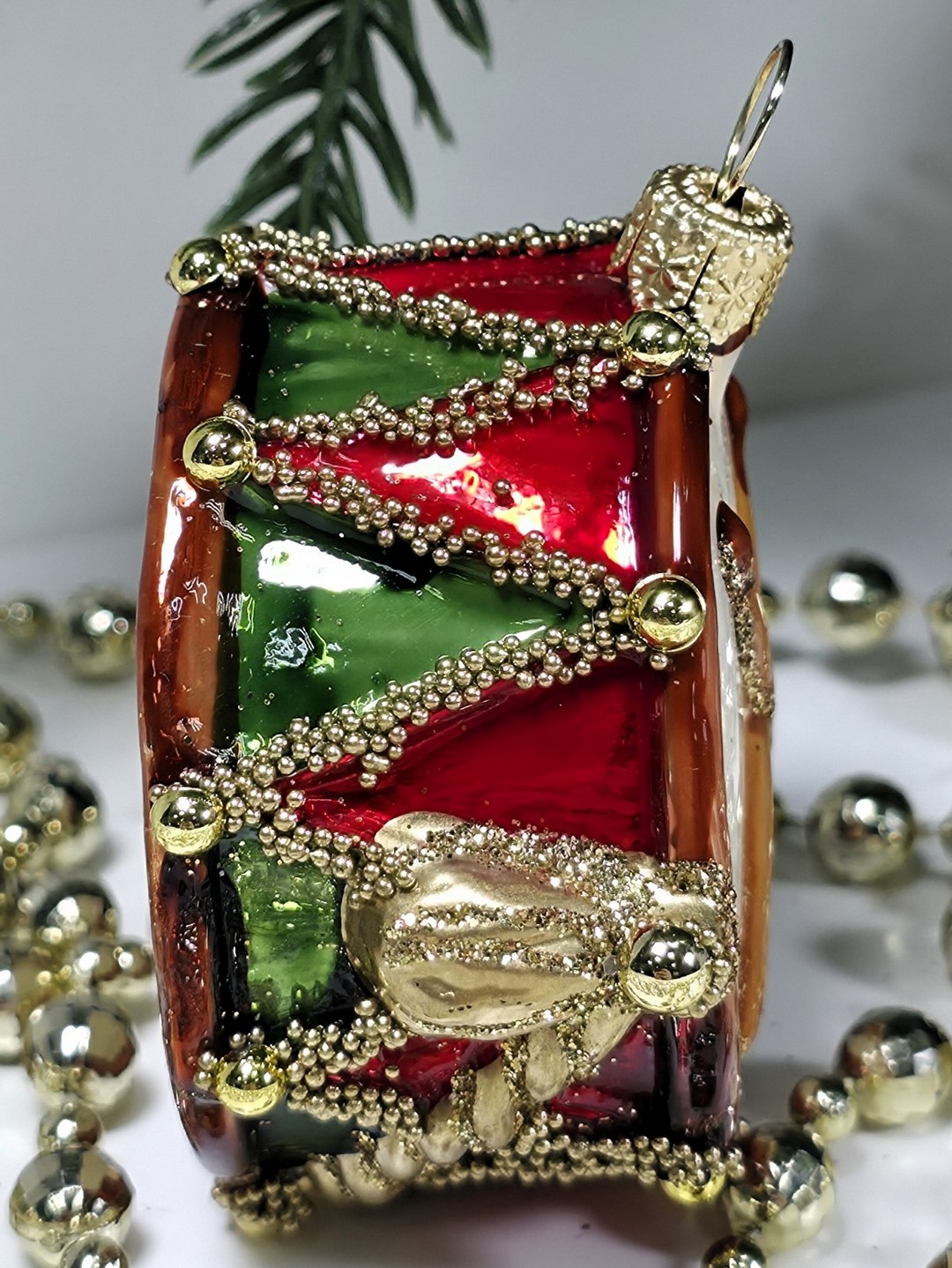 фото Стеклянная елочная игрушка Барабан