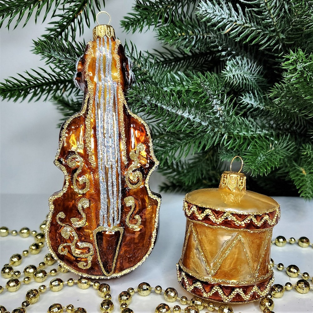 фото Набор ёлочных игрушек Барабан и контрабас