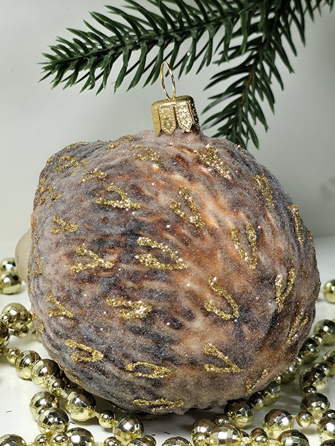 фото Стеклянная елочная игрушка Ежик лесной