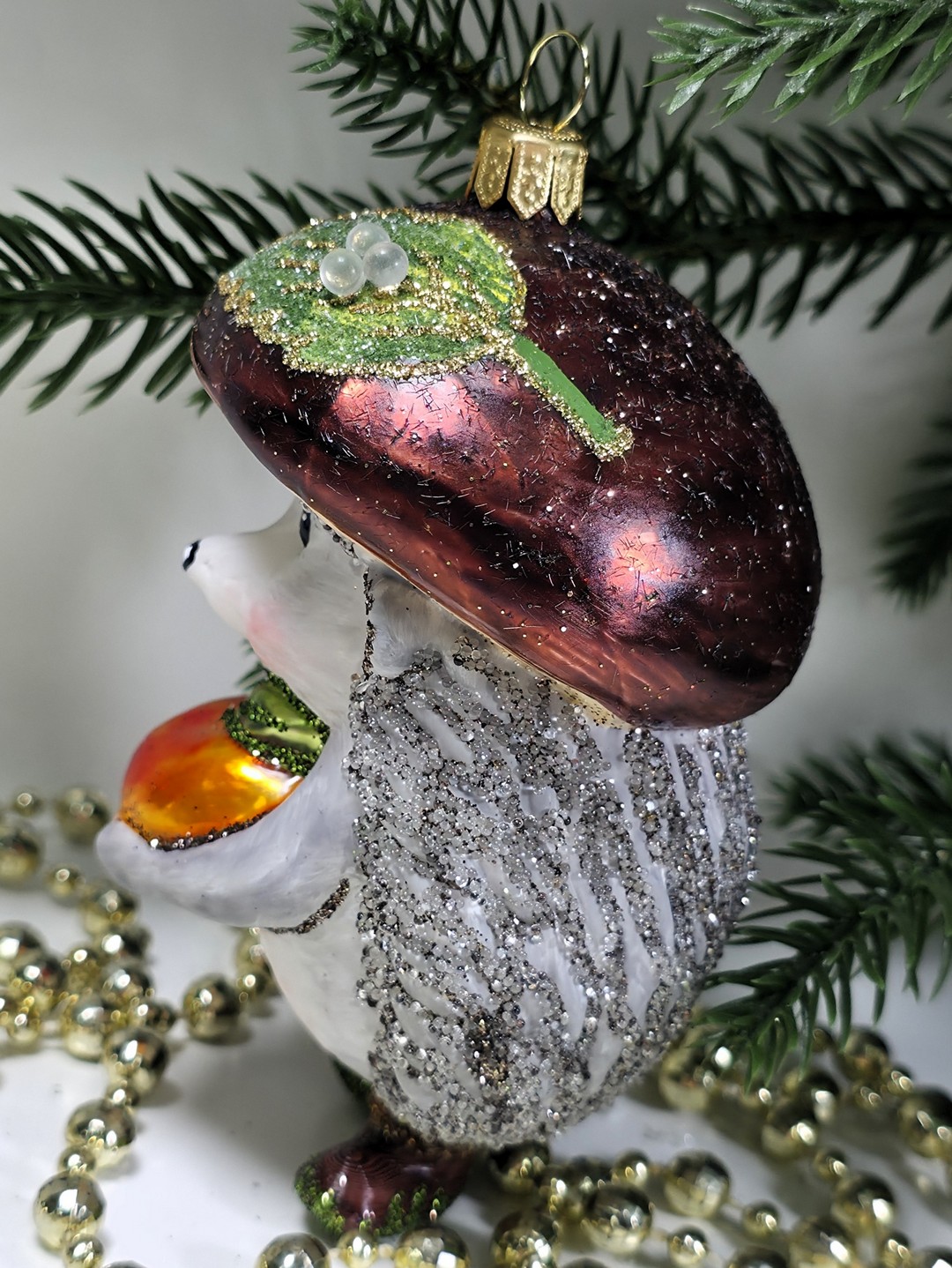 фото Irena-Co Ёлочная игрушка Ёжик грибок