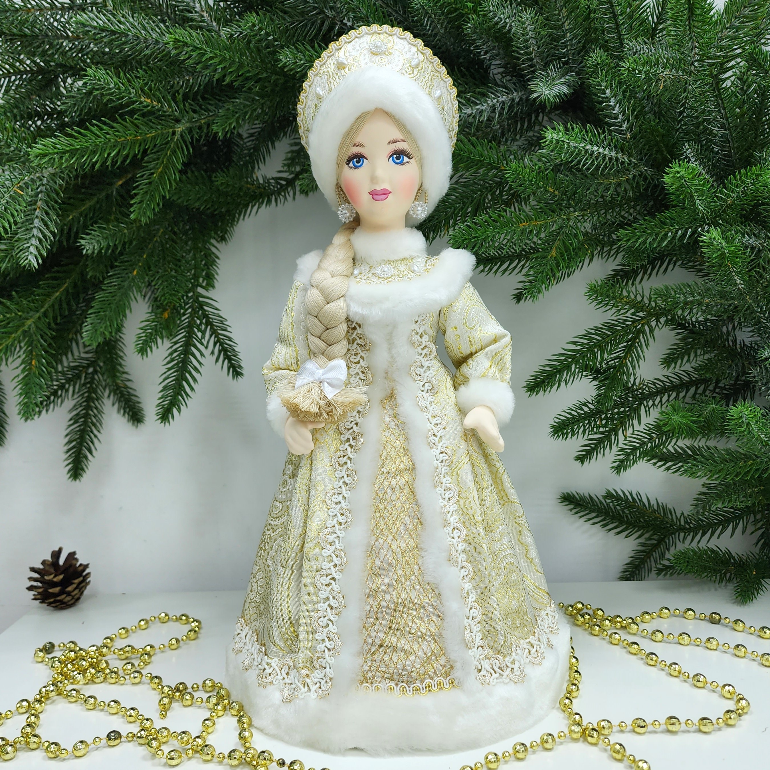 фото Кукла Снегурочка под елку 35 см