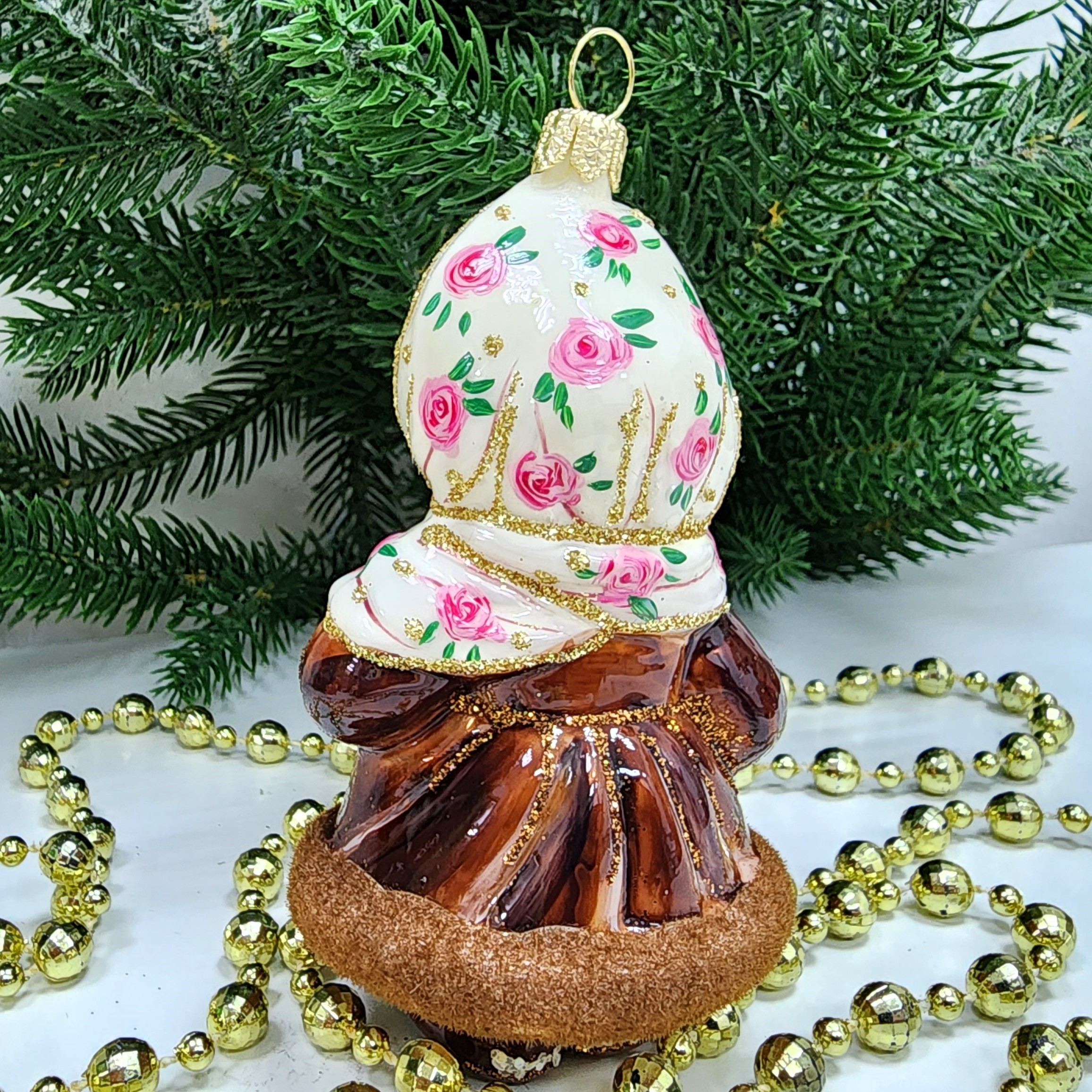 фото Стеклянная елочная игрушка Снегурочка