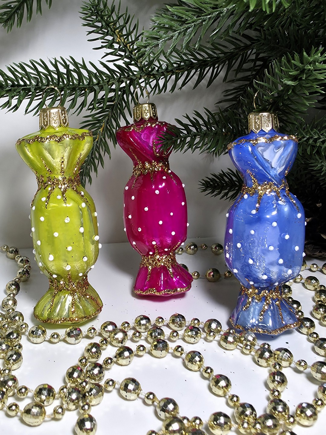 фото Набор ёлочных игрушек Три конфеты