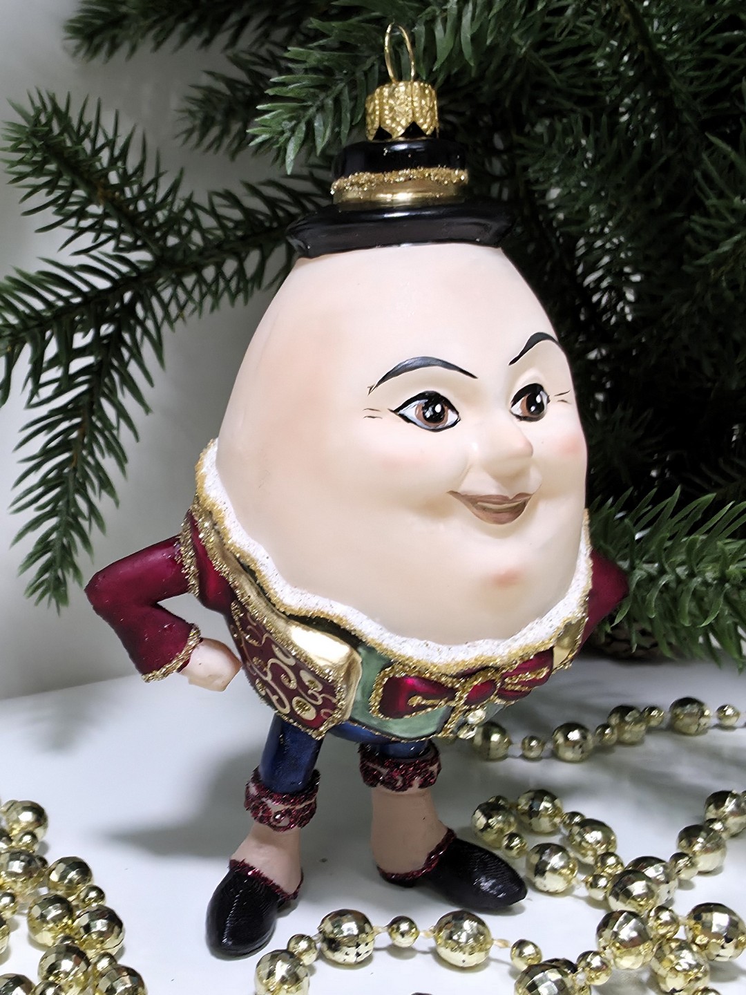 фото Стеклянная елочная игрушка Шалтай Болтай