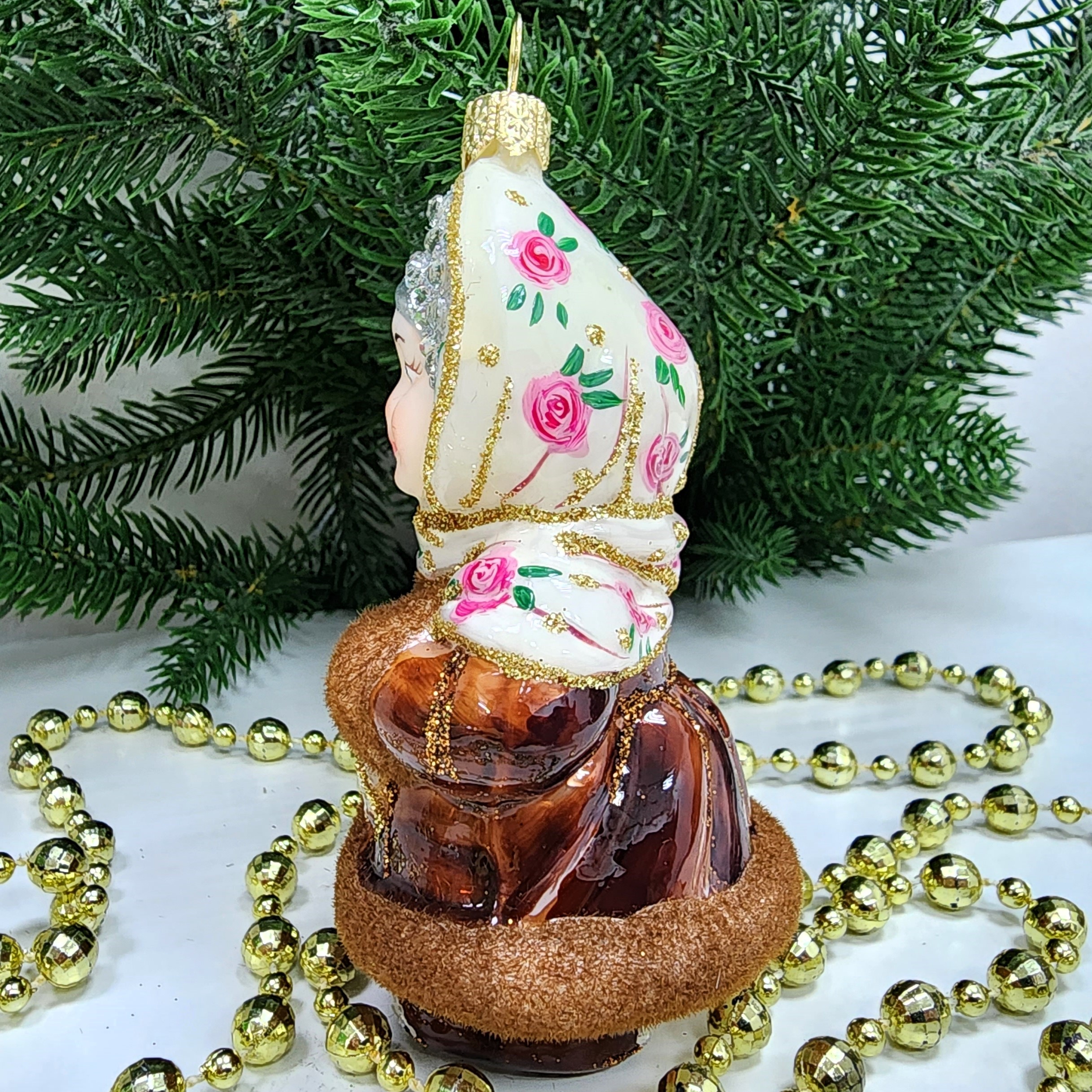 фото Стеклянная елочная игрушка Снегурочка