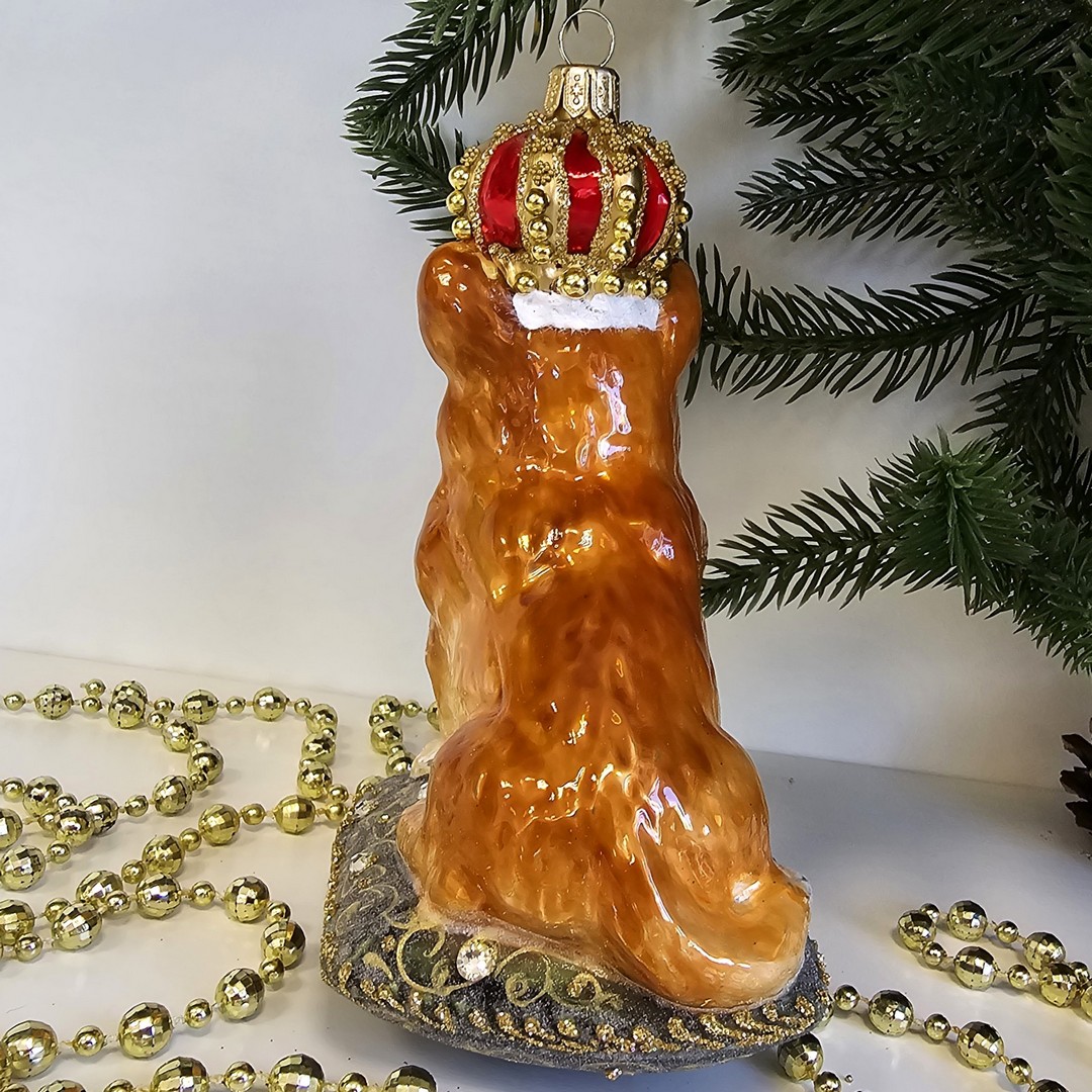 фото Стеклянная елочная игрушка Корги