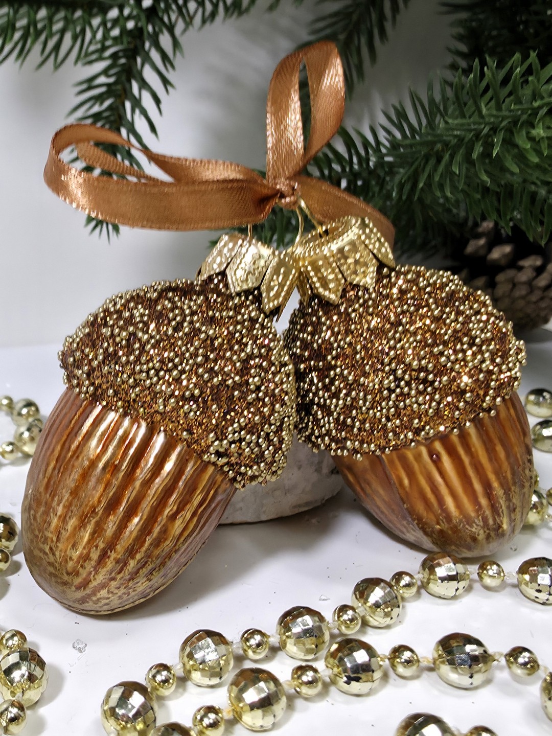 фото Набор ёлочных игрушек Два желудя